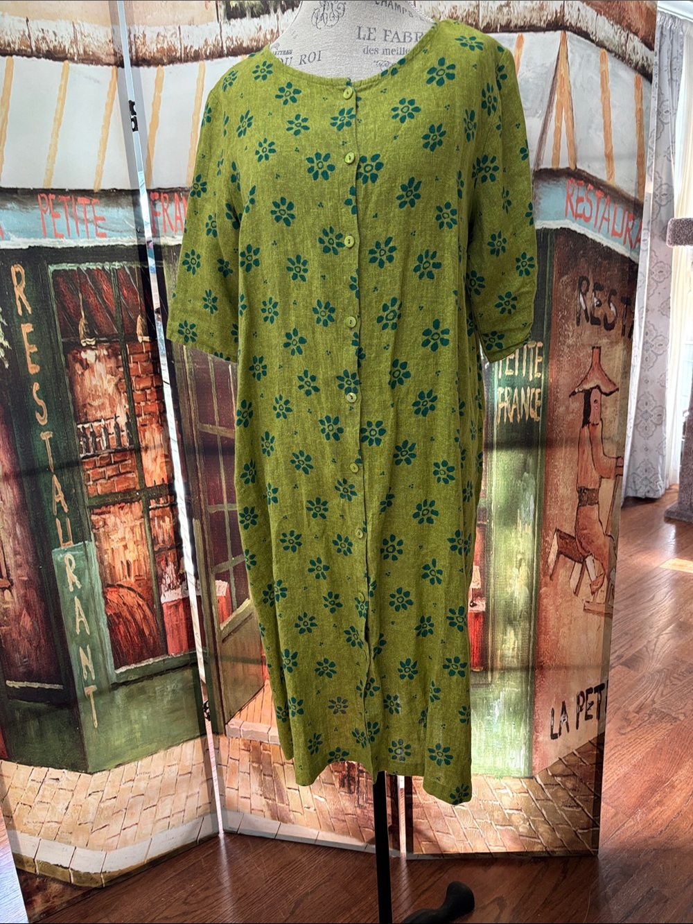 Gudrun Sjoden Ester Dress, Guava/Patterned, Size Medium - Picture 2 of 11